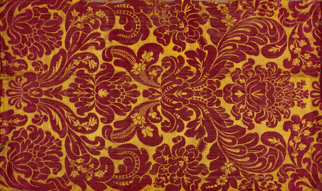 Detail of Textile design, detail. Italy, late 17th century by Unknown