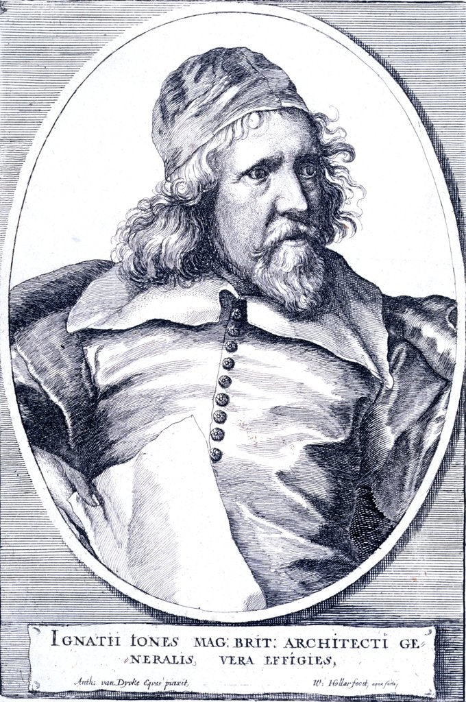 Detail of Inigo Jones by Wenceslaus Hollar
