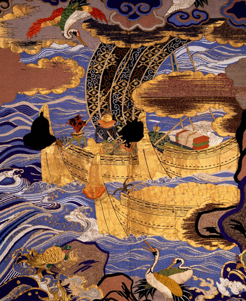 Detail of Hanging, detail. Japan, 19th century by Unknown