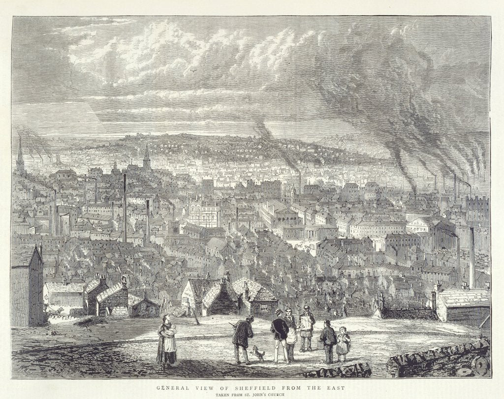 Detail of General View of Sheffield from the East by Anonymous