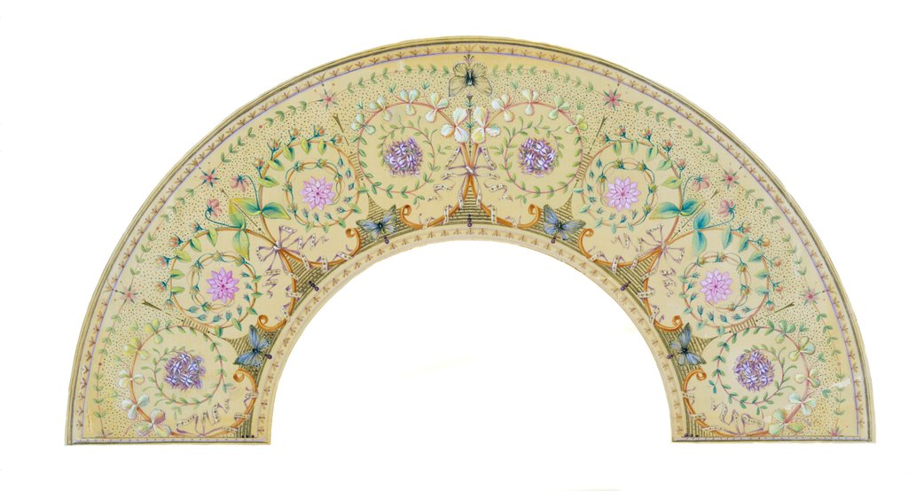 Detail of Design for a fan by Anonymous