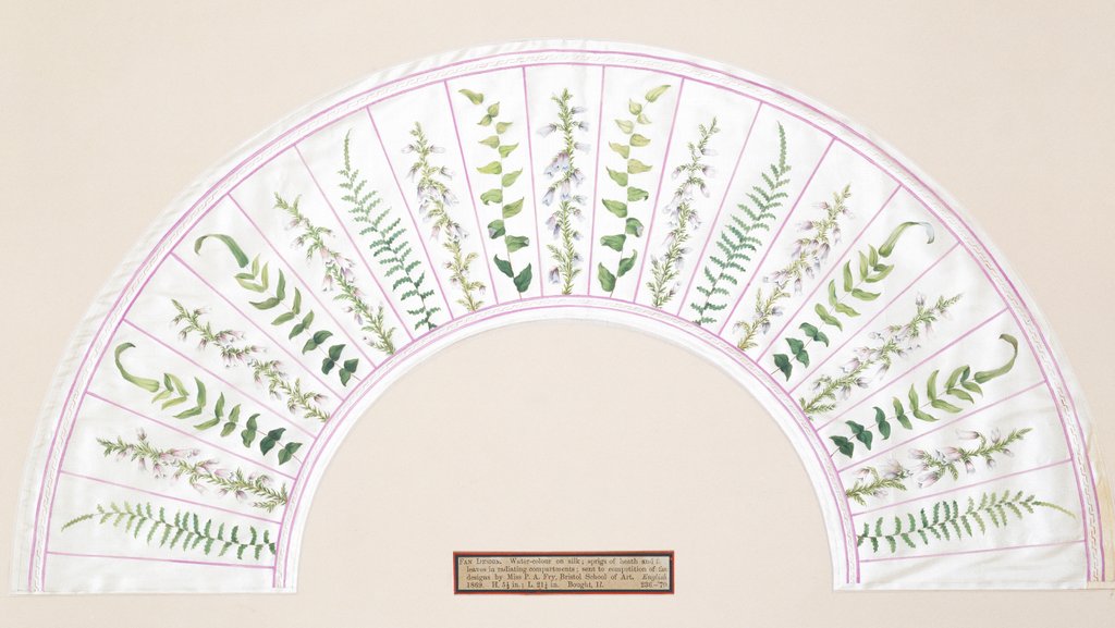 Detail of Design for a fan by P.A. Fry