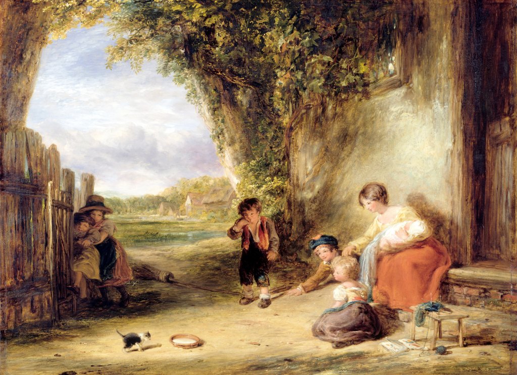 Detail of The Stray Kitten by William Collins