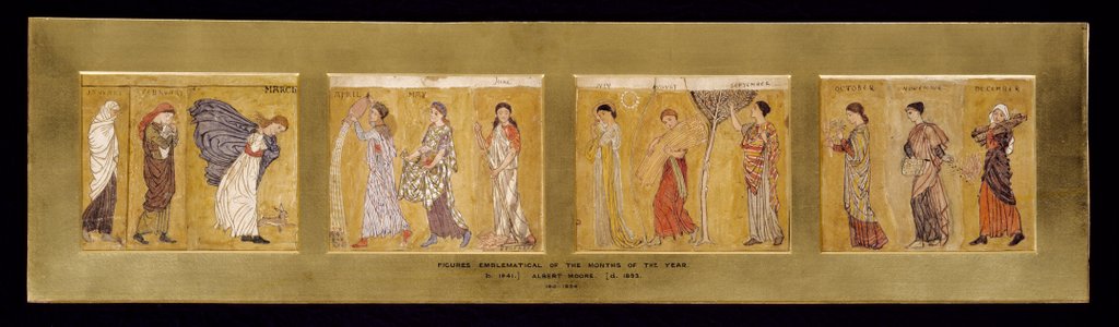 Detail of Designs for Months of The Year by Albert Joseph Moore
