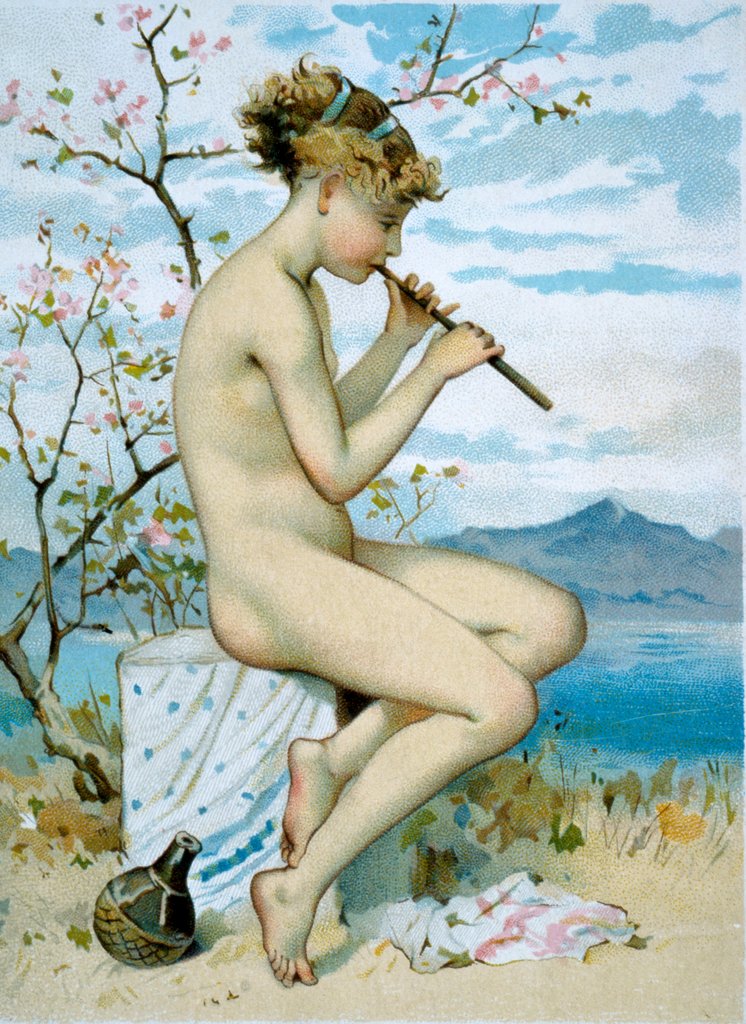 Detail of Pan-like figure by William Stephen Coleman