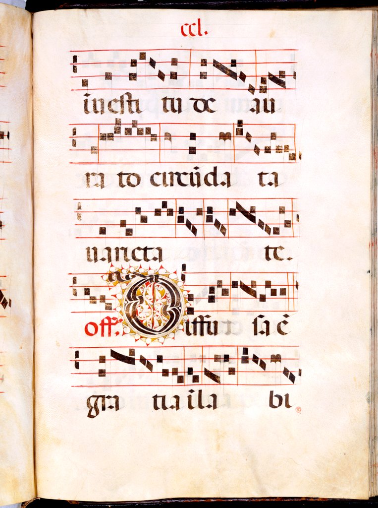 Detail of Illuminated letter O. Medieval by Anonymous