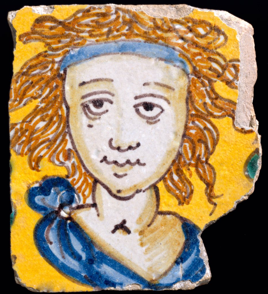 Detail of Tile. Barcelona, Spain, early 17th century by Unknown