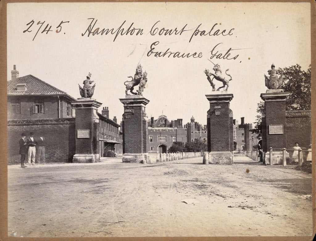 Detail of Hampton Court Entrance Gates by Francis Frith & Co.