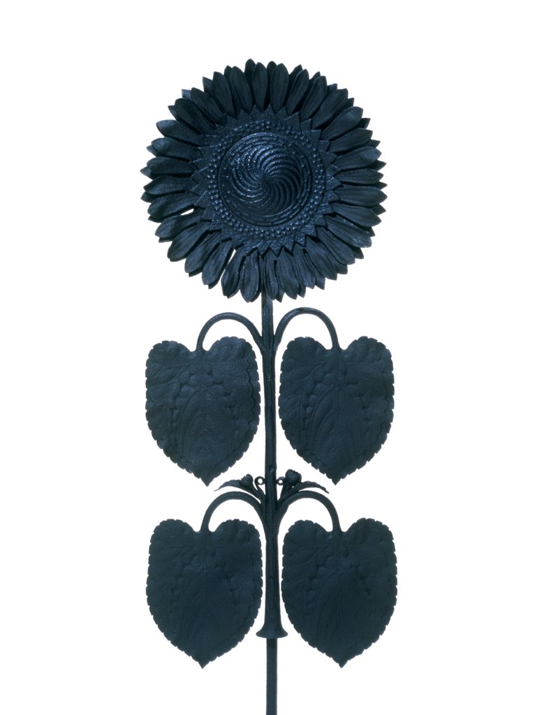Detail of Sunflower ornament by Thomas Jeckyll