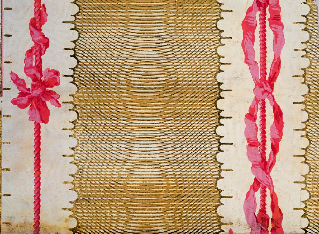 Detail of Lyon's Stripe wallpaper by Anonymous