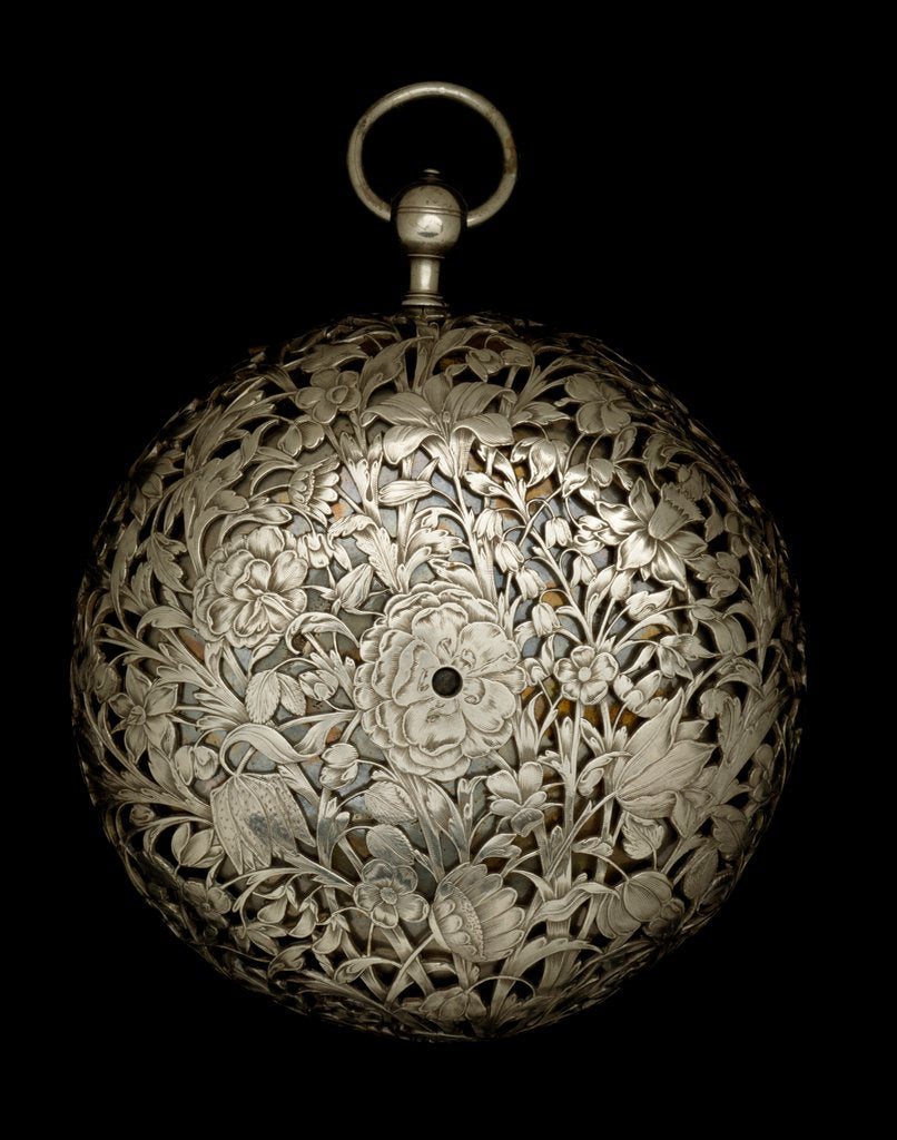 Detail of Clock watch, back view by Edward East