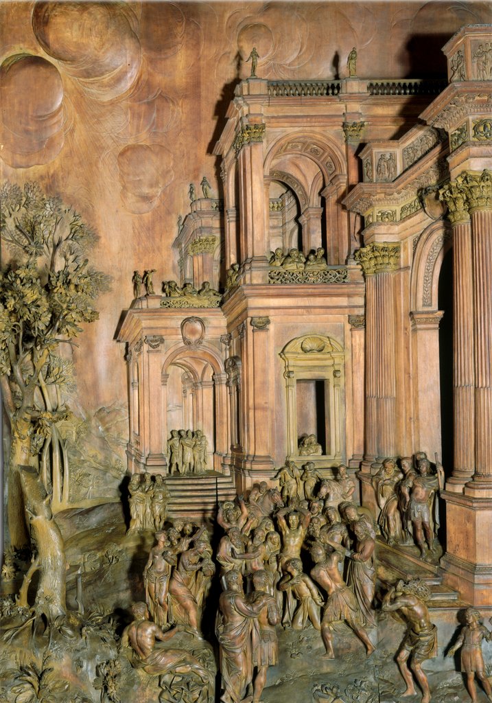 Detail of The Stoning of St. Stephen by Grinling Gibbons