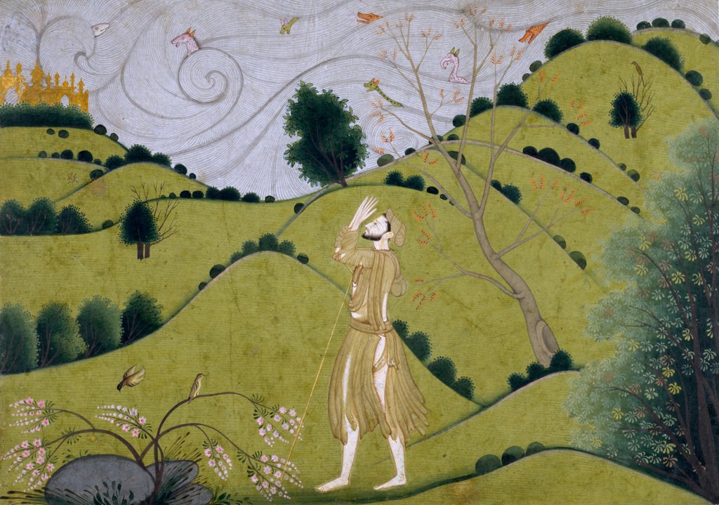 Detail of The Road to Krishna. Punjab Hills, India, late 18th century by Unknown