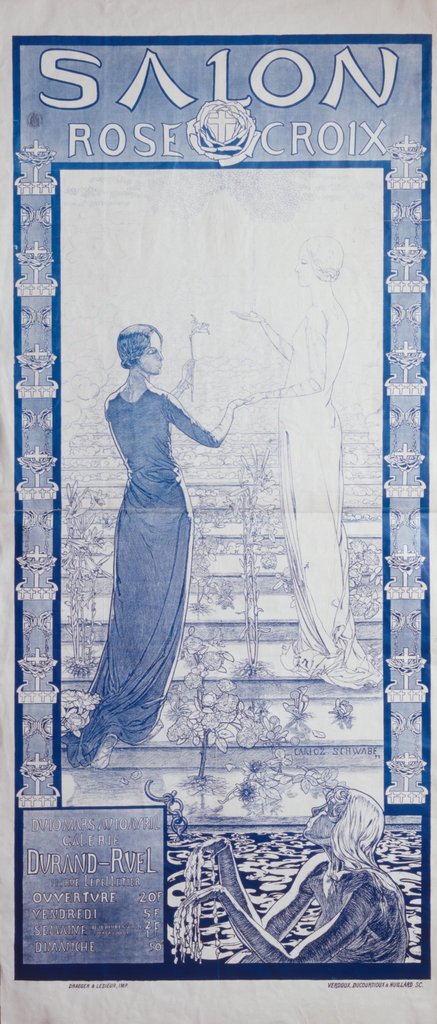 Detail of Salon rose croix by Carlos Schwabe