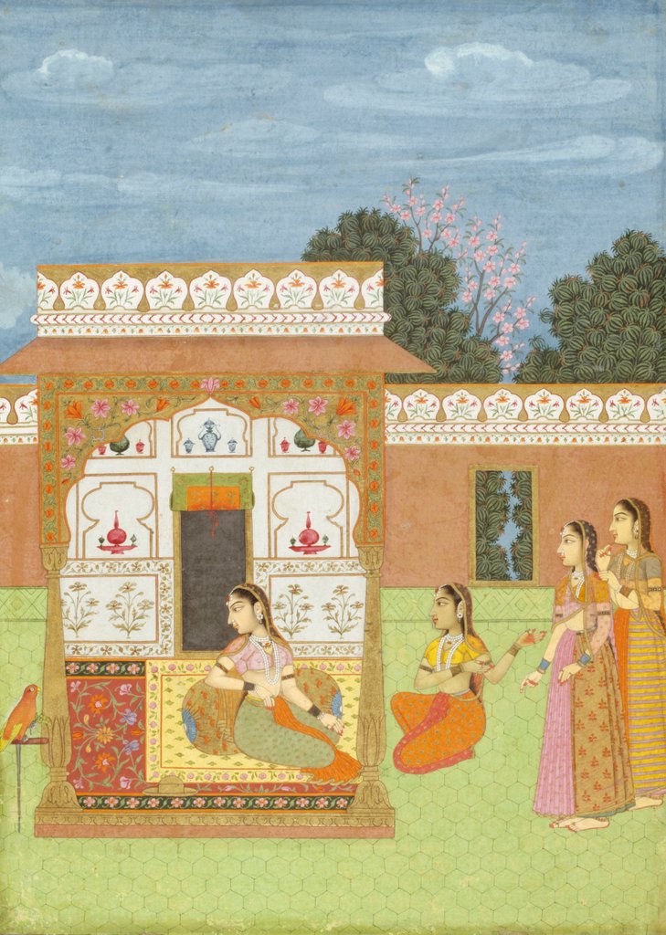 Detail of Ladies and a Parrot by Unknown