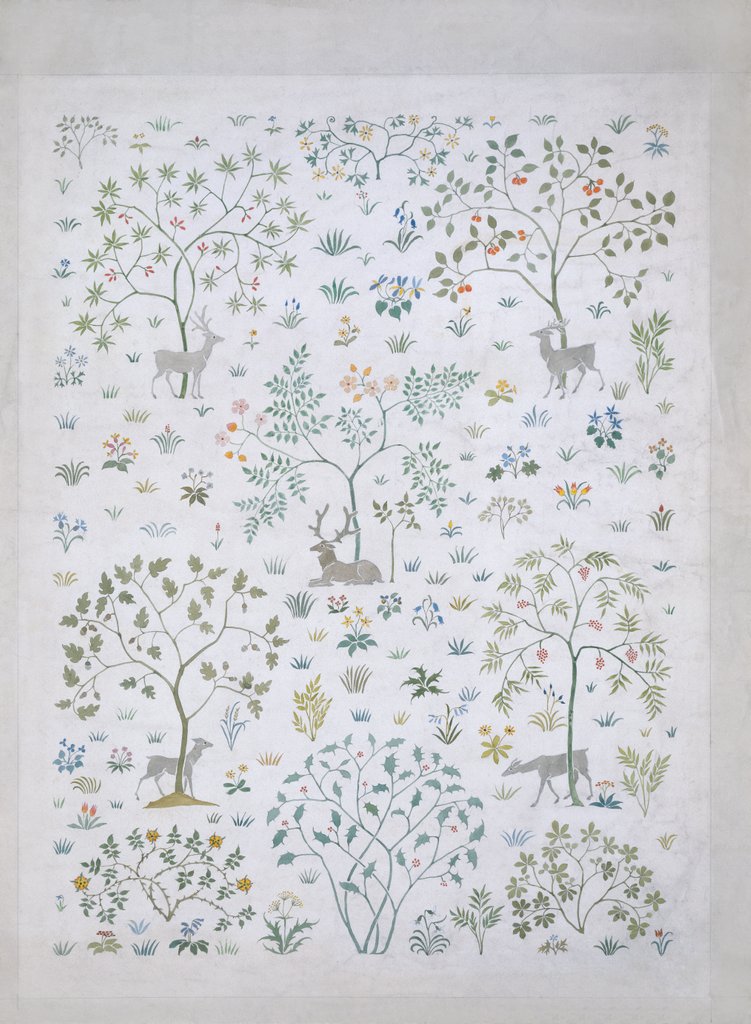Detail of Textile design by Charles Francis Annesley Voysey