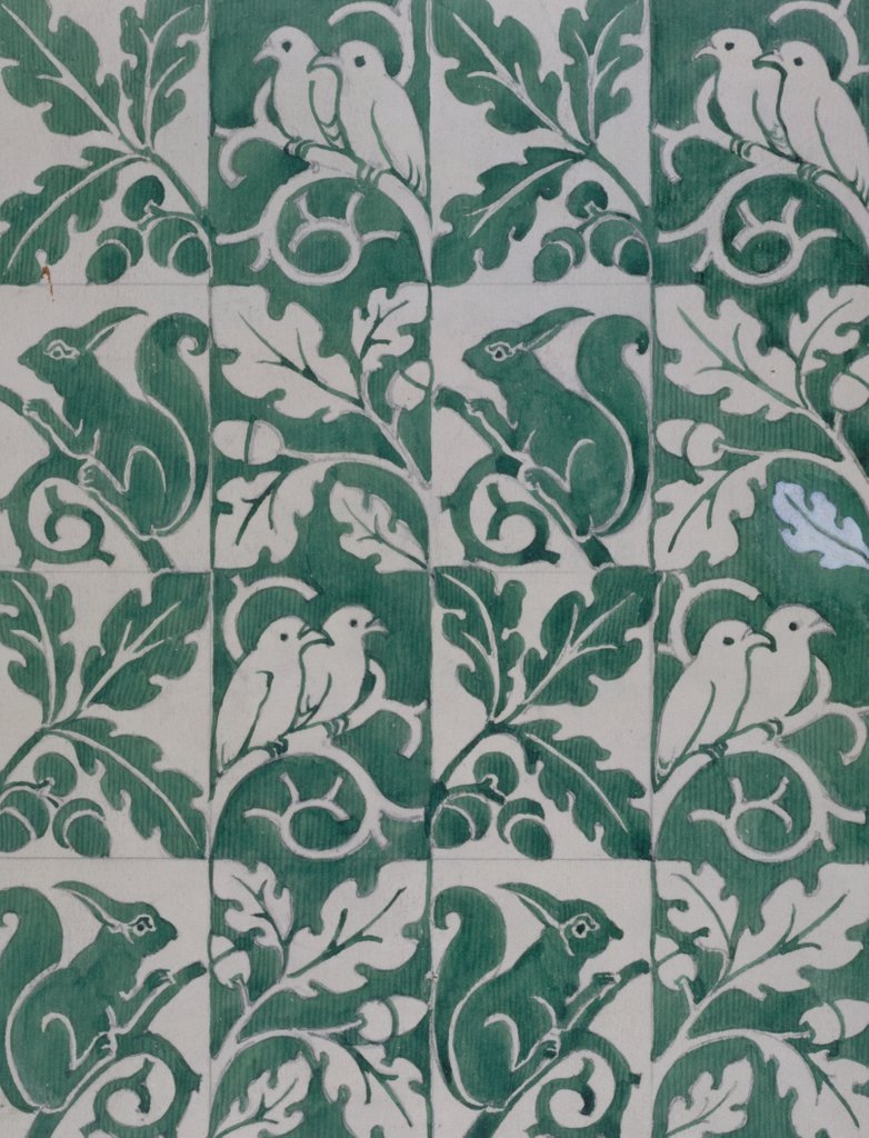 Detail of Textile design by Charles Francis Annesley Voysey