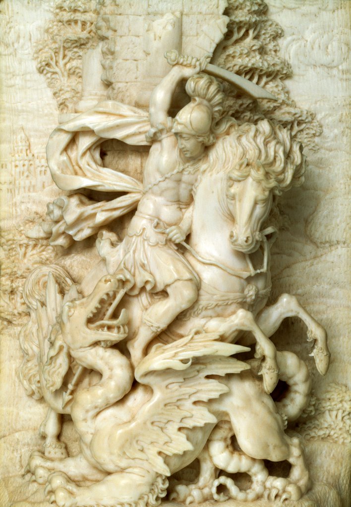 Detail of St George and the Dragon by Dominik Stainhart