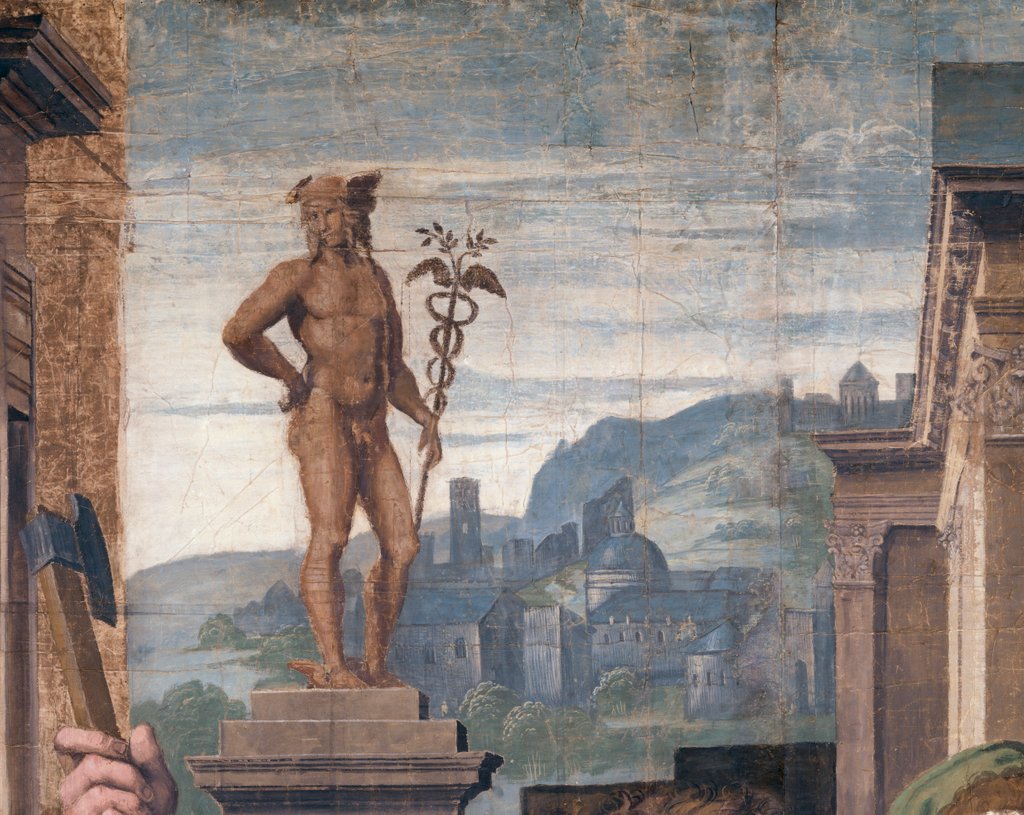 Detail of The Sacrifice at Lystra, detail by Raphael