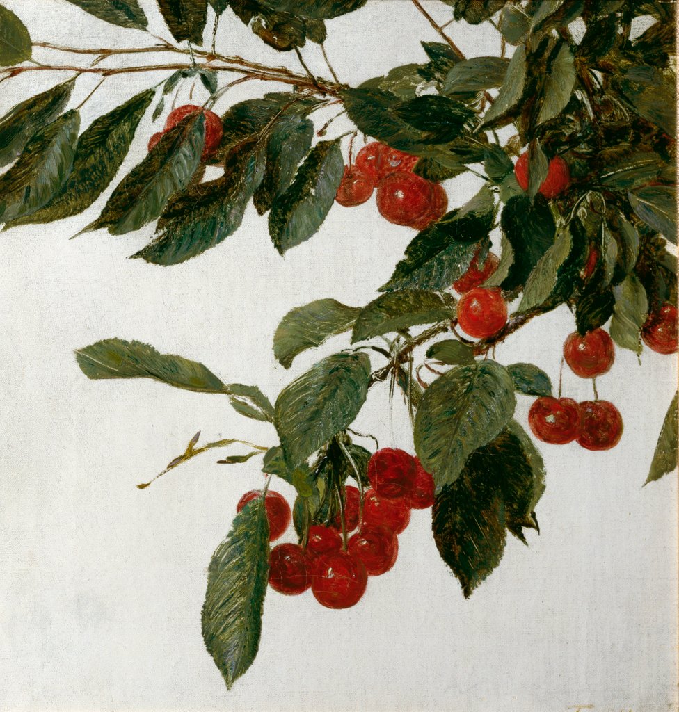Detail of Cherries by Henri Fatin-Latour