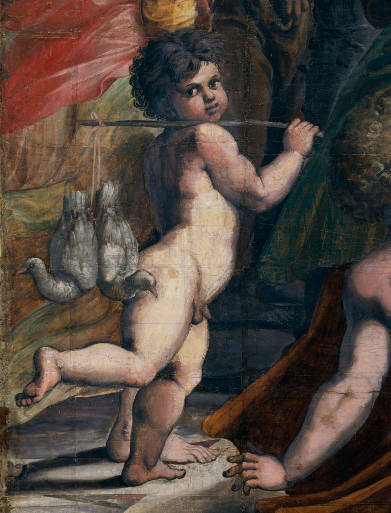 Detail of The Healing of the Lame Man, detail by Raphael