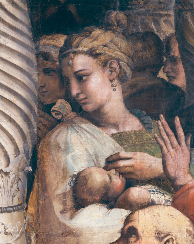 Detail of The Healing of the Lame Man, detail by Raphael