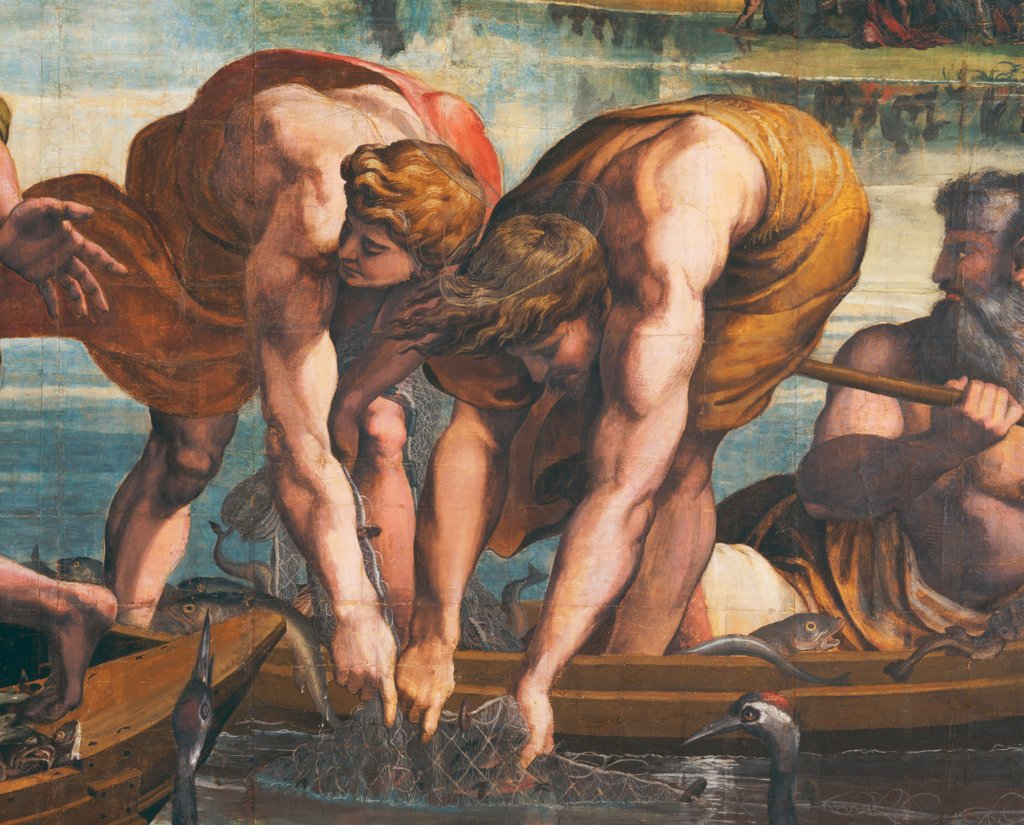 Detail of The Miraculous Draught of Fishes, detail by Raphael