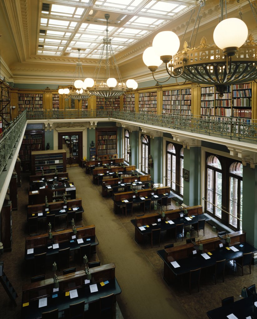 Detail of The National Art Library at the V&A Museum. Colour photography. London, England, 1995 by Anonymous