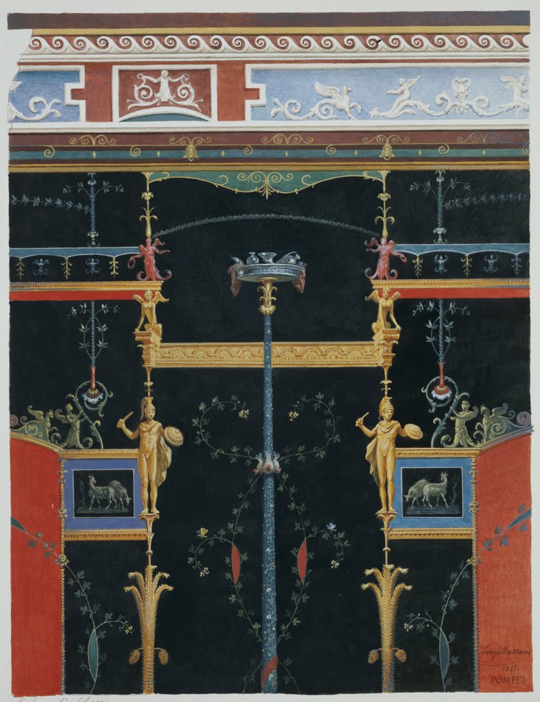 Detail of Painting from the House of Aulus Vettius by Luigi Bazzani