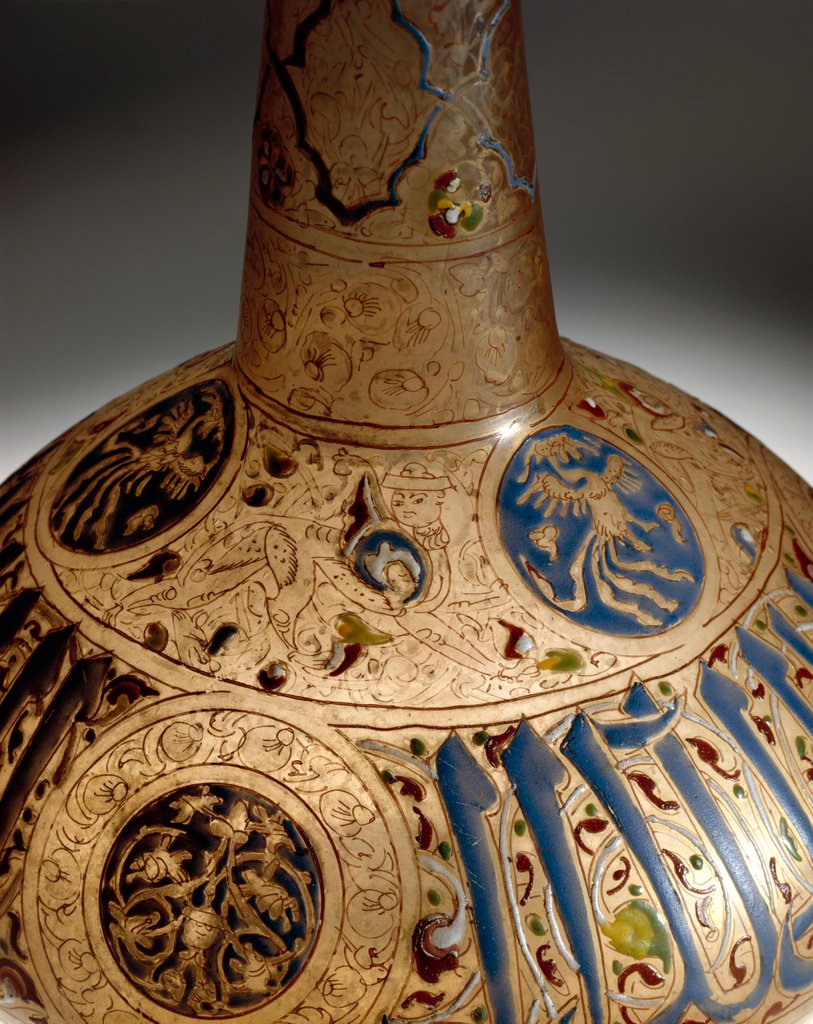 Detail of Glass Bottle. Egypt, early 14th century by Unknown