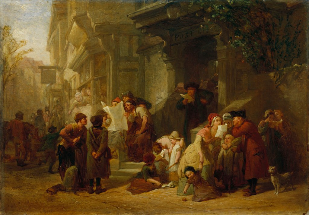 Detail of The Village Post Office by Frederick Goodall