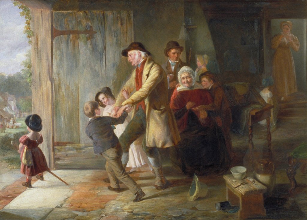 Detail of Going to the Fair by Thomas Webster