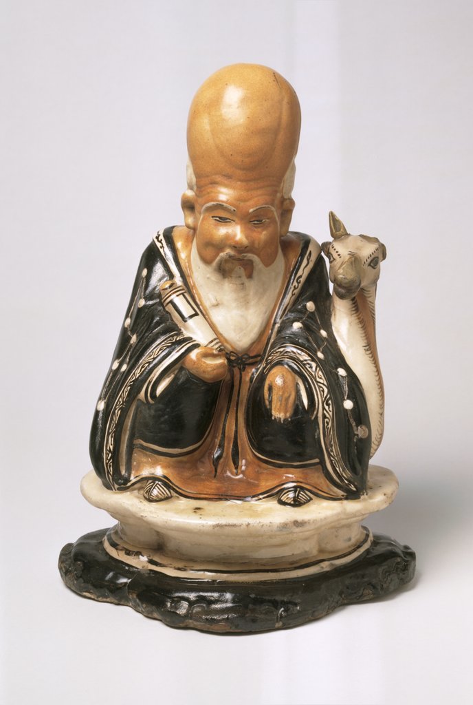 Detail of Figure of Shah Xing with a Deer by Unknown