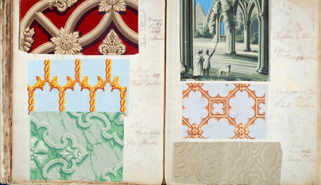 Detail of Wallpaper samples by Unknown