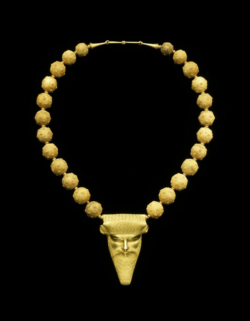 Detail of Necklace with the mask of Achelous by Carlo Giuliano