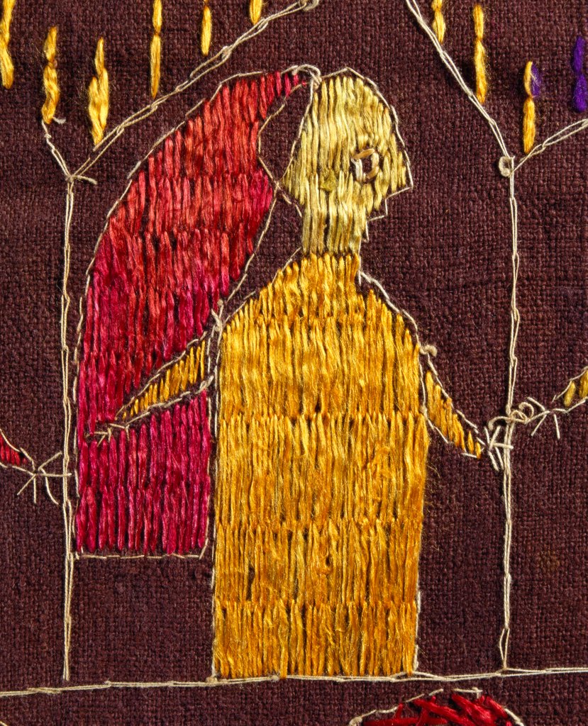 Detail of Woman's head cover, detail by Unknown