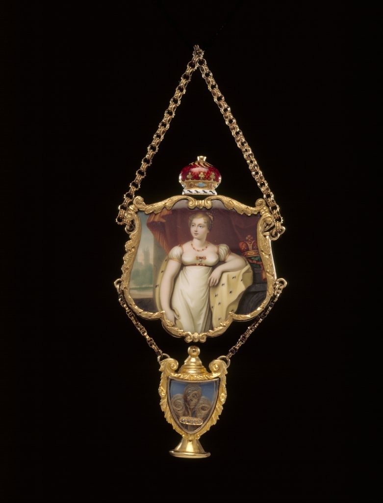 Detail of Pendant with a miniature portrait of Princess Charlotte by Charlotte Jones