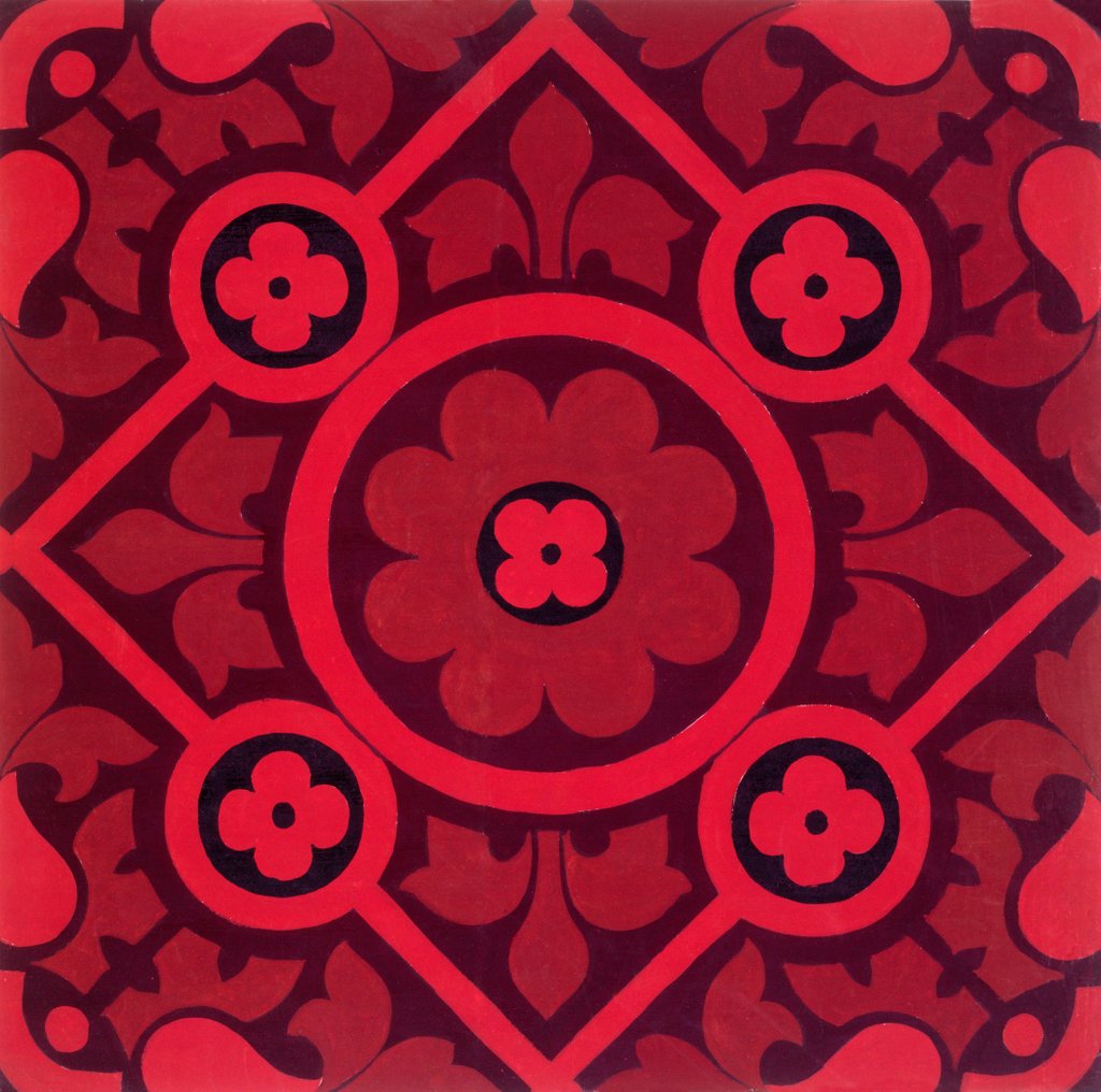 Detail of Carpet design for the Houses of Parliament by Augustus Welby Northmore Pugin