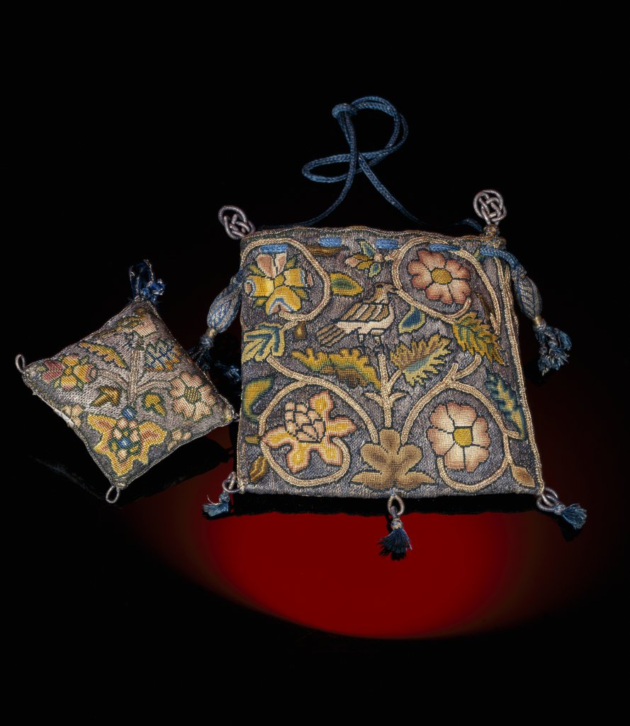 Detail of Purse with matching pincushion. England, 17th century by Unknown