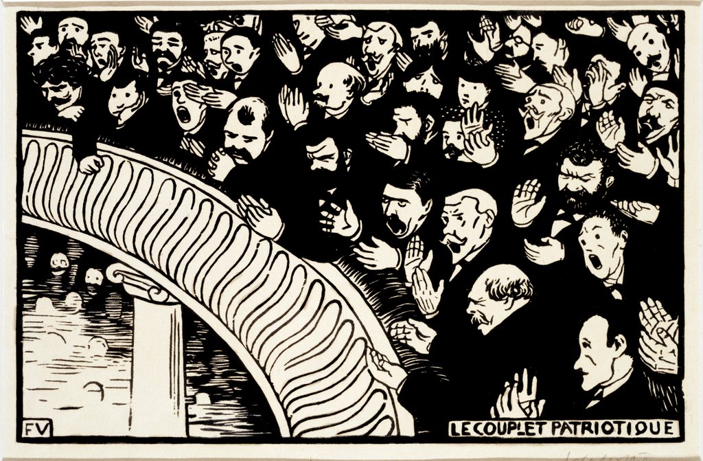 Detail of Le Couplet Patriotique by Félix Vaillotton