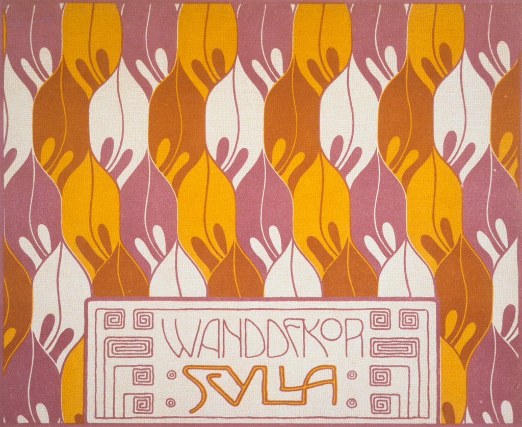 Detail of Scylla, design for a wall decoration by Kolo Moser