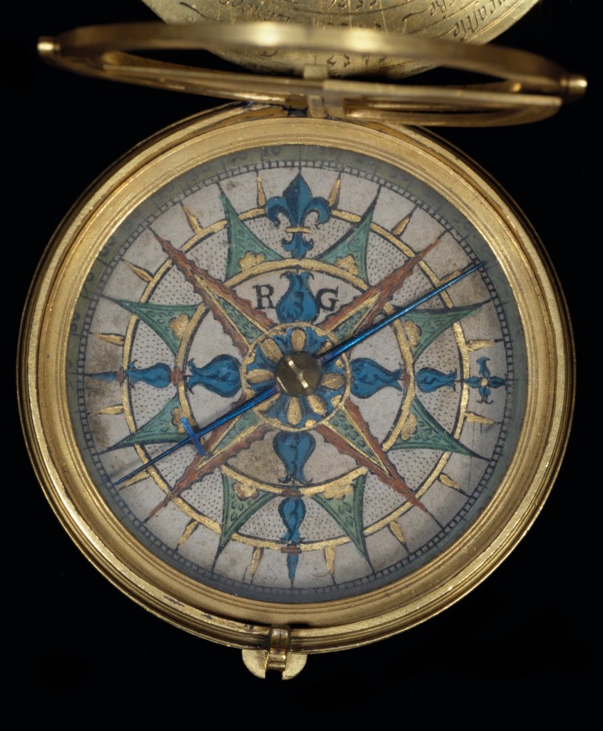 Detail of Compass, detail by Elias Allen
