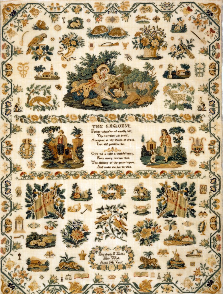 Detail of The Request sampler by Elizabeth Musto