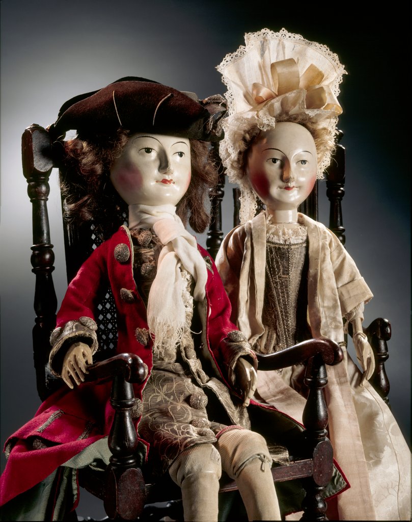 Detail of Lord and Lady Clapham Dolls. England, 17th-18th century by Unknown