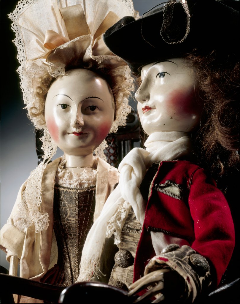 Detail of Lord and Lady Clapham Dolls. England, 17th-18th century by Unknown