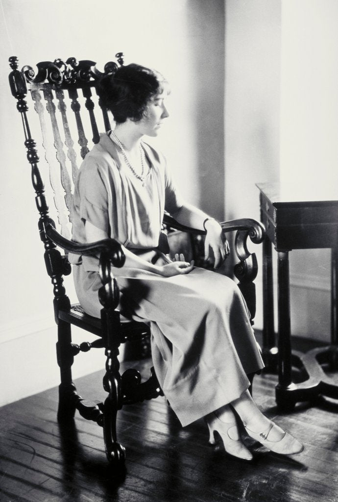 Detail of Countess of Strathmore, the Queen Mother by Lafayette Portrait Studios