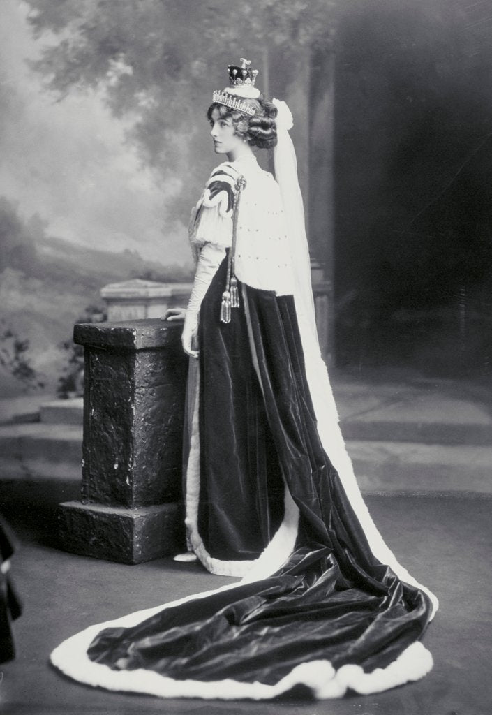 Detail of Countess Poulett in Robes for Coronation of the new King George V by Lafayette Portrait Studios