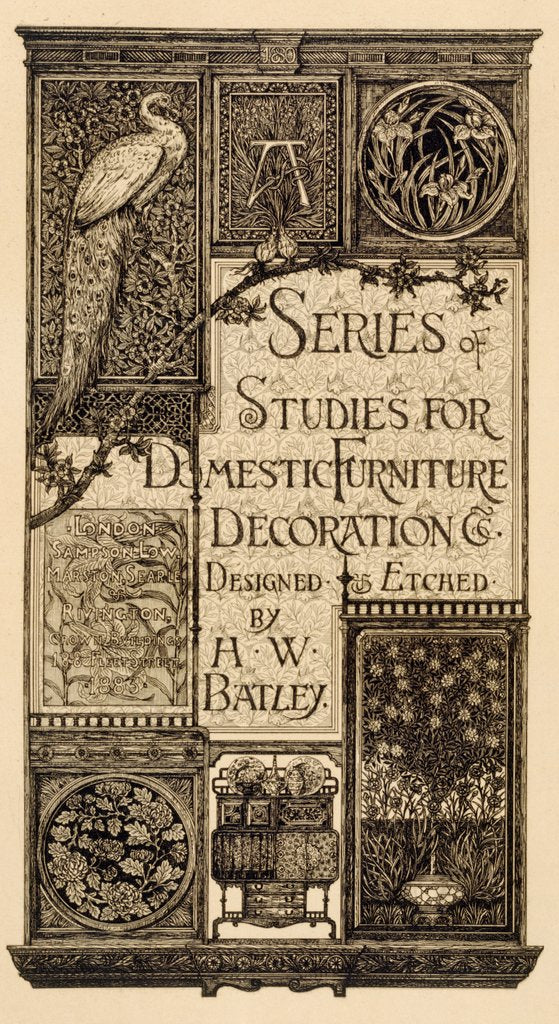 Detail of Studies for Domestic Furniture Decoration by Anonymous