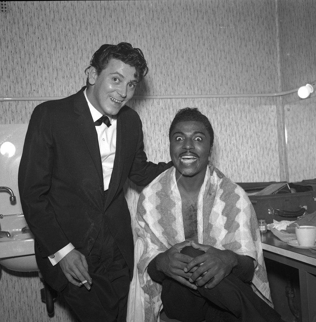 Detail of Little Richard with Gene Vincent by Harry Hammond