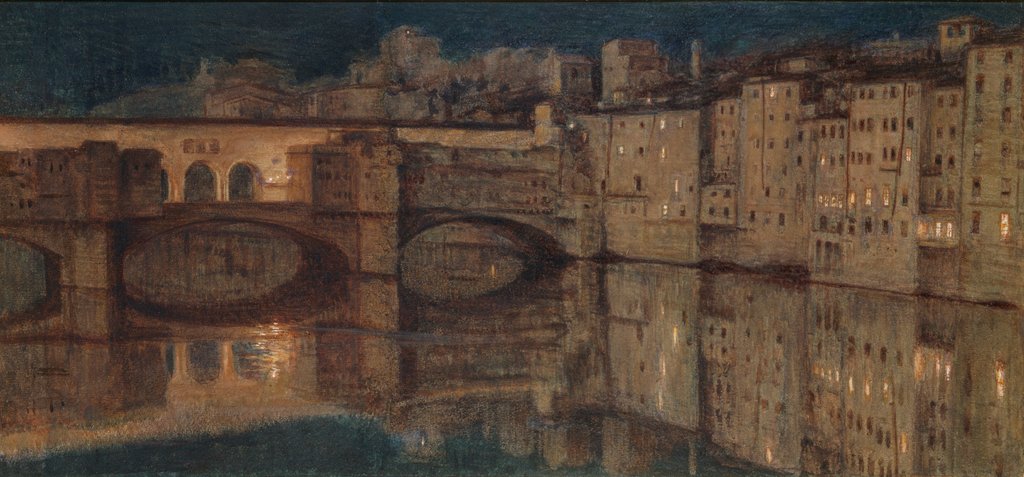 Detail of Ponte Vecchio, Florence by William Holman Hunt